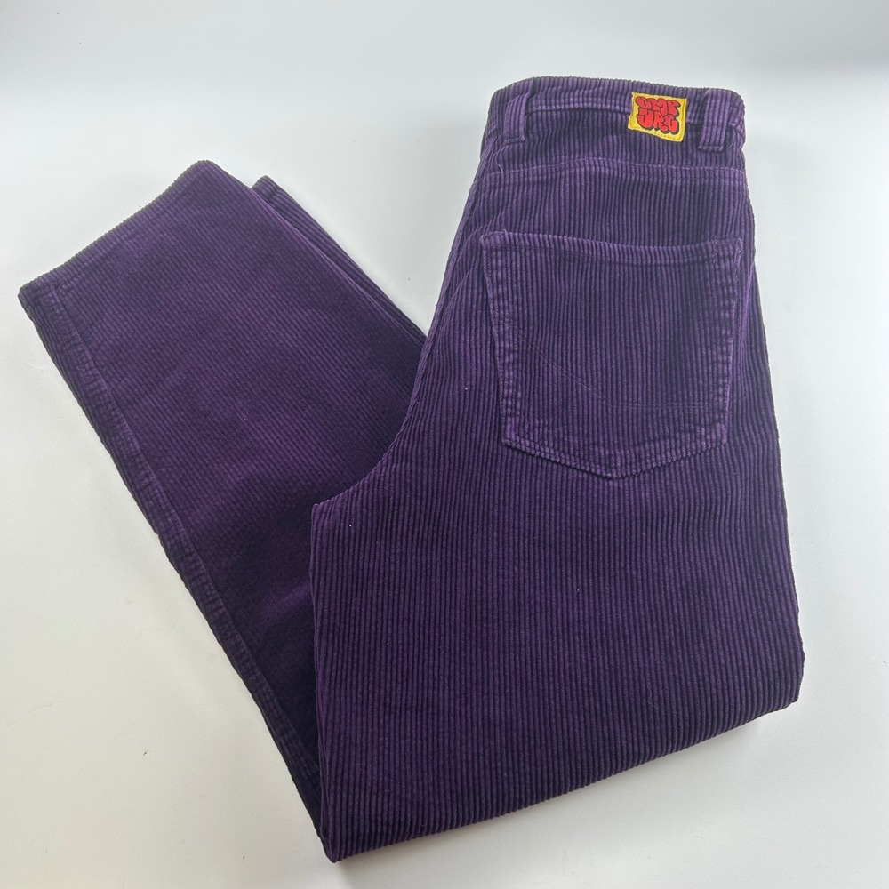 Empyre Men's 30 Casual Relaxed Fit Corduroy Pants Purple Baggy Skate Streetwear